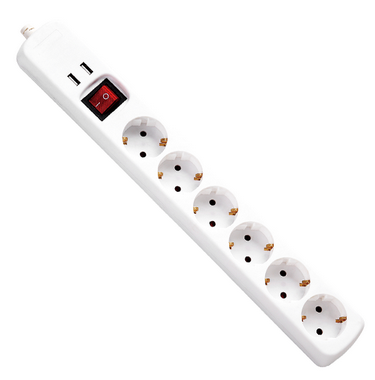 Losse USB SOCKET-OUTLET, 3 Sockets, 1.4 m, wit [479-000232]