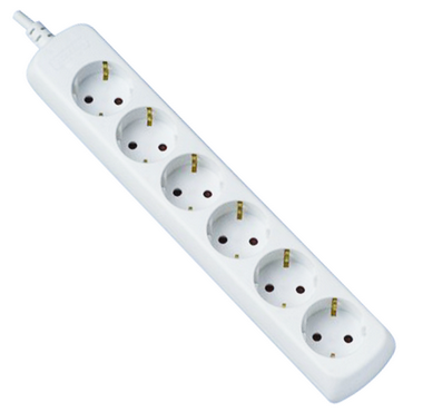 Losse stekkerdoos, 5 Sockets, wit [479-000287]