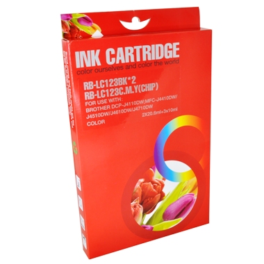 Ninestar Brother Compatible Inkt Cartridge  2015 Version  Yellow(with chip) [CART-INK-NB-LC123Y]