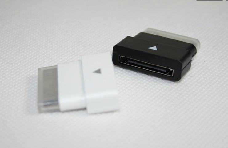 Male to Female Extension Dock Extender 30 pin Adapter for iPod iPhone 4S iPad2-White[AED02]